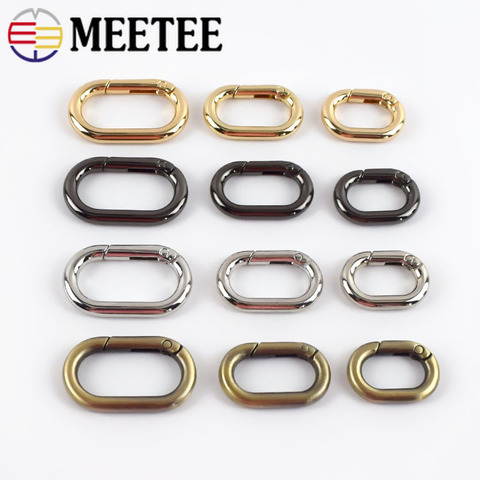 5/10pcs 20/25/32mm Spring Oval O Rings Metal Buckles for Bag Strap Buckle Dog Collar Carabiner Keychain DIY Handbag Accessories ► Photo 1/6