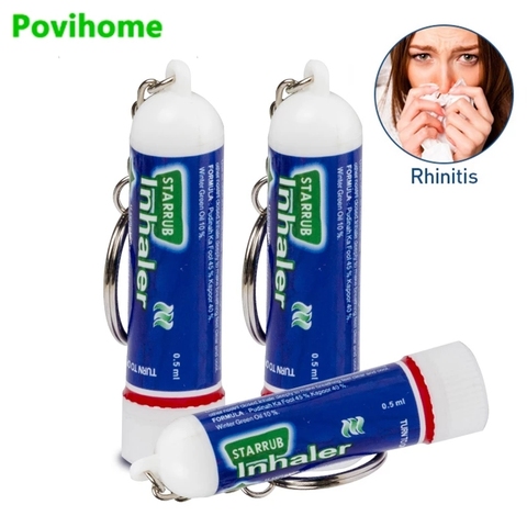 1/3pcs Rhinitis Mint Cream Keychain Inhaler Rhinitis Nasal Essential Oils Cold Headache Congestion Relief Refresh Nose Ointment ► Photo 1/6