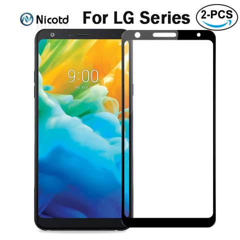 2Pcs/Lot Full Cover Screen Protector For LG V20 V30 V40 V50 G6 G8 G8S ThinQ Tempered Glass for LG K40S Stylo 5 Protective Glass ► Photo 1/6