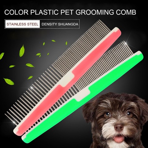 Pet Steel Comb Metal Comb for Dogs Stainless Steel Needle Pet Dog Cat Pin Comb  Dog Double Tooth Row Comb Cat Grooming Hairbrush ► Photo 1/6