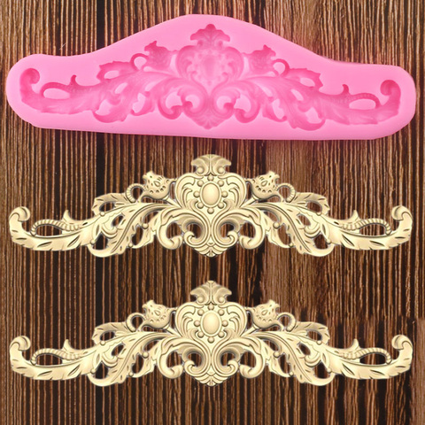 Sugarcraft Cake Border Silicone Molds Baroque Scroll Relief Cupcake Fondant Cake Decorating Tools Candy Chocolate Gumpaste Mould ► Photo 1/6