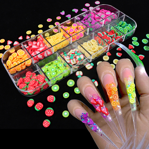 Nail Art 3D Fruit DIY Design Tiny Slices Decoration Acrylic Beauty Polymer Clay Nail Sticker Accessory ► Photo 1/6