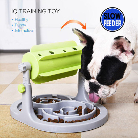 Interactive Pet Food Feeder Dog Cat Dispenser Slow Pet Foods Feeding  Toys Anti Choke Dog Slow Feeder Bowl  for Small Large Dogs ► Photo 1/6