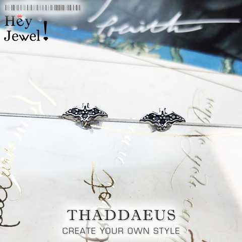 Ear Studs Moonless Night Bat,2022 Summer Brand New Earrings Day-to Day Gift Vintage Style 925 Sterling Silver Jewerly For Women ► Photo 1/6