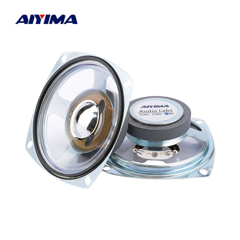 AIYIMA 2Pcs 3 Inch Full Range Speakers 8 Ohm 5W 78MM Square Portable Audio Speaker Unit Amplifier Home Sound Theater Loudspeaker ► Photo 1/6