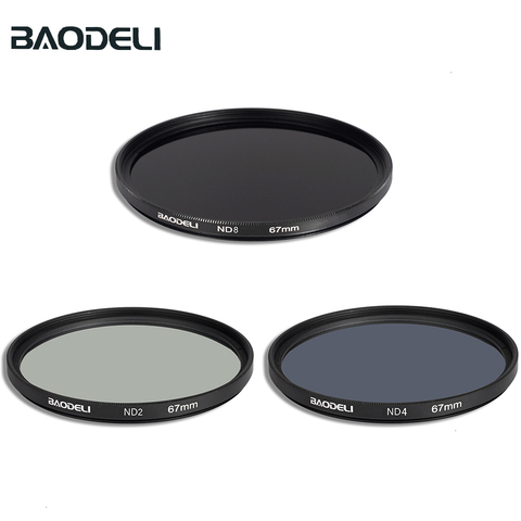 BAODELI Filtro Nd 2 4 8 Filter 49 52 55 58 62 67 72 77 82 Mm for Canon m50 90d 250d Nikon d3500 coolpix p900 p1000 Sony a6000 ► Photo 1/6