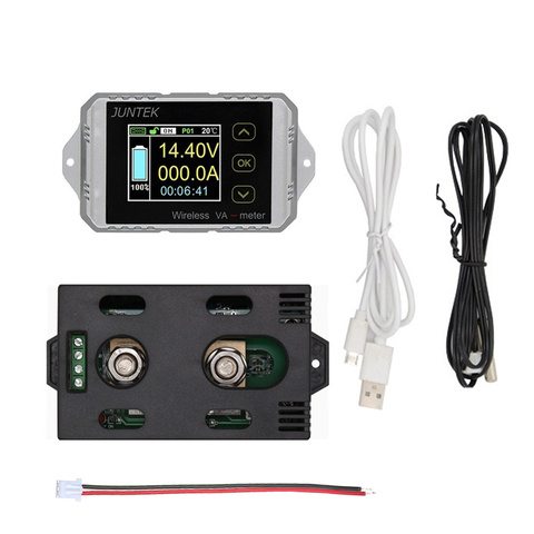 JUNTEK Wireless Digital Voltmeter 100v 30A~300A Ammeter Multifunction Measure Bi-directional Volt Ammeter VAT1100 Power meter ► Photo 1/6