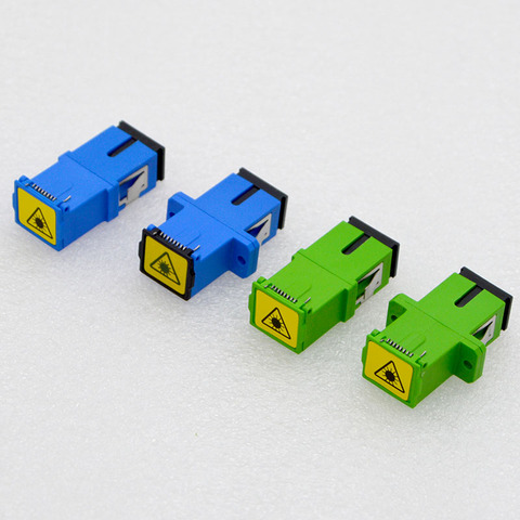 10pcs NEW Optic Fiber Adapter Connector SC Simplex Fiber Optic Adapter Coupler Flange With Dust Cover Special Free Shipping ► Photo 1/6