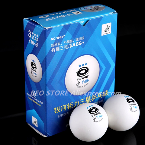 YINHE 3-Star Y40+ Table Tennis Balls (3 Star, New Material 3-Star Seamed ABS Balls) Plastic Poly Ping Pong Balls ► Photo 1/6