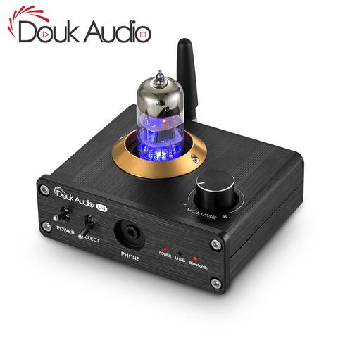 Douk audio Bluetooth 5.0 Tube Headphone Amplifier Mini Stereo Audio Preamp USB DAC Sound Card APTX-LL Audio Receiver ► Photo 1/6