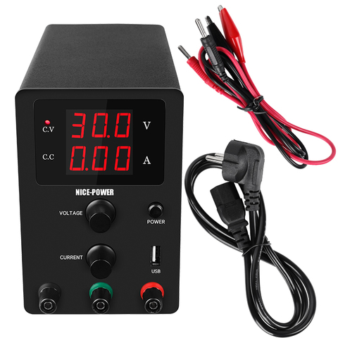 New USB DC Laboratory 60V 5A Regulated Lab Power Supply Adjustable 30V 10A Voltage Regulator Stabilizer Switching Bench Source ► Photo 1/6