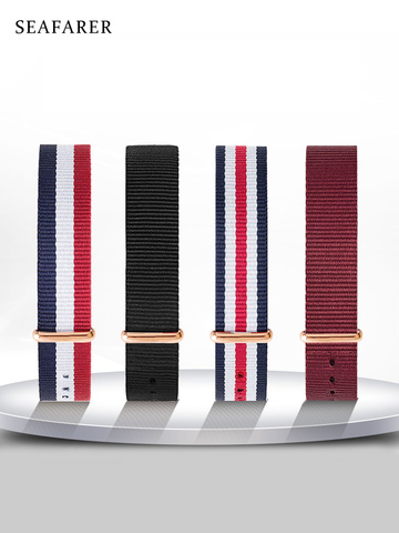 Top Quality Nato Nylon band 12 13 14 16 17 18 19 20 21 22mm  Army Sports DW Wrist Strap for Daniel Wellington Men Watchbands ► Photo 1/6