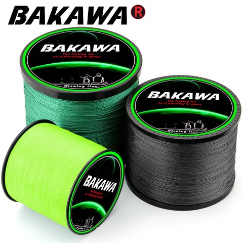 BAKAWA Braided Fishing line Pesca 4 Strands Carp Multifilament Fly Wire Japanese 100% Pe Line Saltwater 300M 500M 1000M New ► Photo 1/6