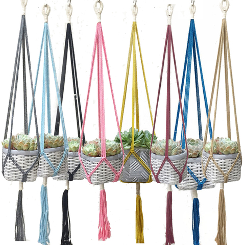 colorful macrame plant hanger  pot hanger for home garden ► Photo 1/6