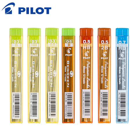 8pcs PILOT Polymer Lead 10 Tubes/lot Mechanical Pencil Refills 0.3 mm/0.5 mm/0.7 mm 60mm 2B/HB PPL-3/5/7 ► Photo 1/6