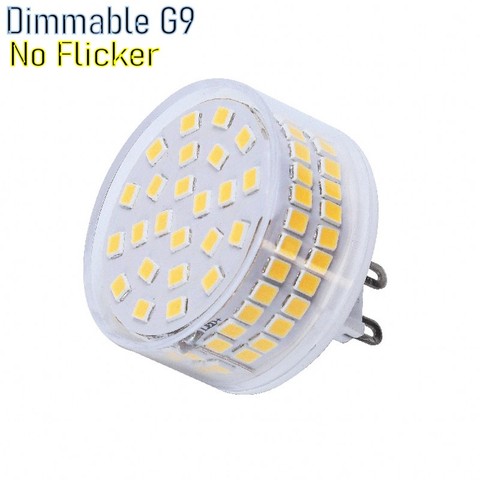LED BULB Dimmable G9 AC120V 220V 9W 90LEDS SMD2835 No Flicker LED Light Lamp 850LM Chandelier Light Replace 80W Halogen Lighting ► Photo 1/6
