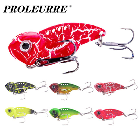 1Pcs Winter Metal VIB Spinner Spoon Fishing Lures 7g 10g 14g Jigs Vibration Artificial Baits Trout Bass Treble Hook Pesca Tackle ► Photo 1/6