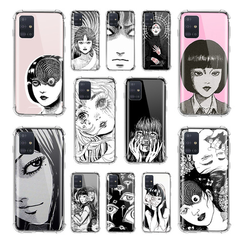 Junji Ito Horror Anime Tomie Case For Samsung Galaxy A51 A71 5G M31 A41 A31 A11 A01 M51 M21 Airbag Anti Fall TPU Phone Covers ► Photo 1/6