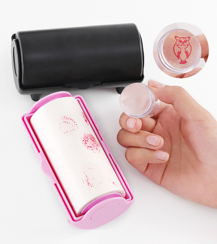 1 set Nail Art Stamp oil cleaner clean stamper stain wipe nail transfer pattern stamping tools ► Photo 1/3