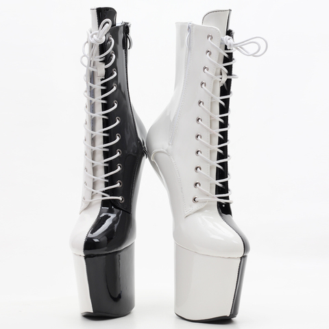 Lace Up Ankle Boots Sexy Exotic Pole Dance Stripper young  trend fashion  color matching shoes ► Photo 1/6