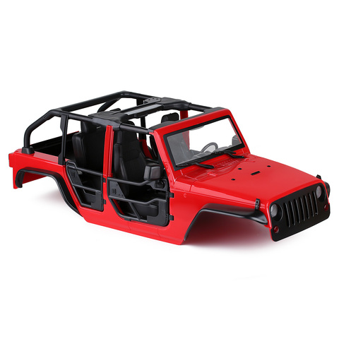 Hard Plastic 313mm Wheelbase Unassembled Kit Tube Doors Body Shell for 1/10 RC Crawler Axial SCX10 90046 Jeep Wrangler ► Photo 1/6