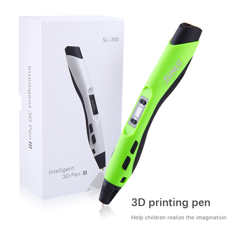 SL-300A Low Temperature 3D Pen Green Color Safe 3D Printing Pen with ABS PLA Filament sl 300a Creative Toy Gift for Children ► Photo 1/6