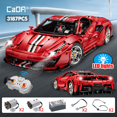 Cada 3187PCS Creator Technic RC Racing Car Super Car Building Blocks City Remote Control Sports Vehicle Bricks Toys for Kids ► Photo 1/6