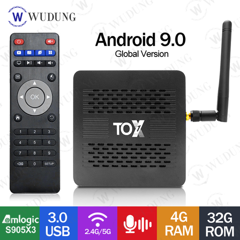 2022 High Quality New TOX1 Amlogic S905X3 Android 9.0 TV Box 4GB 32GB Set top box 2.4G 5G WiFi Bluetooth 1000M 4K TV BOX ► Photo 1/6