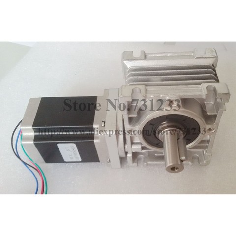 5:1-80:1 NEMA23 Worm Gear Stepper Motor RV30 Worm Reducer with NEMA 23 Stepper Motor 76mm Motor Body Length CE ROHS ► Photo 1/6