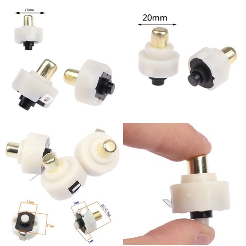 2Pcs 17mm/20mm LED Flashlight Push Button Switch ON/ OFF Electric Torch Tail Switch or 3pcs/lot C8 For T6 Q5 New ► Photo 1/6