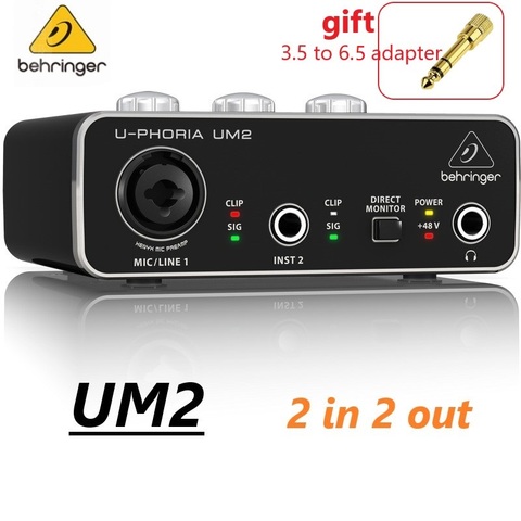 BEHRINGER UMC22/ UM2/UMC202HD Microphone Amplifier live recording External sound card USB Audio interface ► Photo 1/1