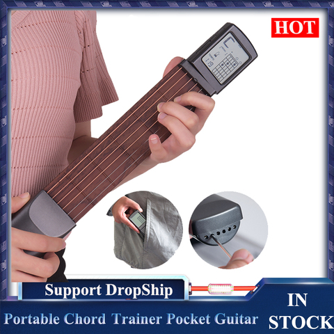 Portable Chord Trainer Pocket Guitar Practice Tools LCD Musical Instrument Practice Chords Tools For Guitar Accessories Parts ► Photo 1/6