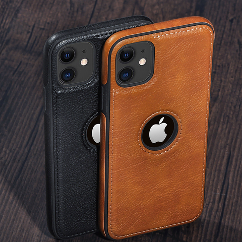 For iPhone 11 11 Pro 11 Pro Max Case Luxury Business Leather Stitching Case Cover for iphone 12 Pro Max XR X 8 7 6 6S Plus Case ► Photo 1/6