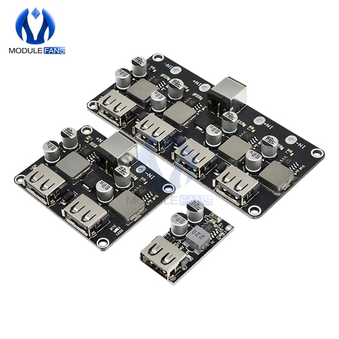 Dual 2 Double Four USB Fast Charger Buck Module Input 6V- 30V Single Port 24W Support QC2.0 QC3.0 QC 2.0 3.0 Car Vehicle Board ► Photo 1/6