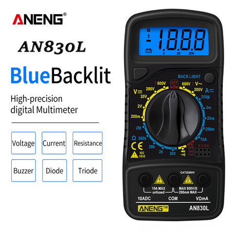 ANENG XL830L Digital Multimeter EsrMeter Testers Automotive Electrical Dmm Transistor Pocket Tester Meter Capacitance Meter ► Photo 1/6