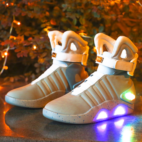Adults USB Charging Led Luminous Shoes For Men's Fashion Light Up Casual Men back to the Future Glowing Sneakers Free shipping ► Photo 1/6