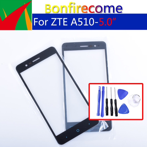 For ZTE Blade A510 BA510 BA510C Touch Screen Panel Digitizer Sensor Front Glass Outer A610 Touchscreen display Replacement 5.0