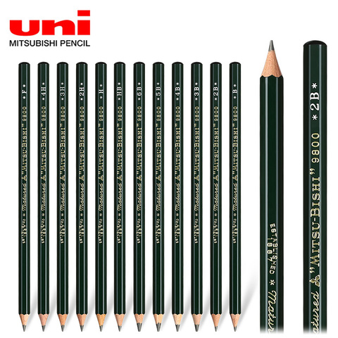 12/22 sticks UNI MITSUBISHI Pencil 9800 Test Card Drawing Pencils Professional Art Sketch Pencil ► Photo 1/6