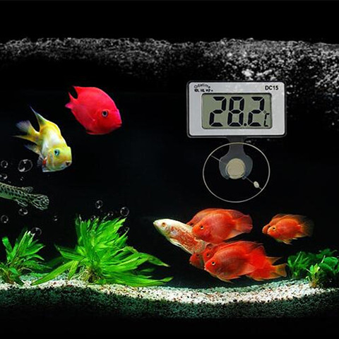 1pcs Mini Digital Submersible Fish Tank Aquarium LCD Display Thermometer Aquatic Biological Control Temperature Meter Waterproof ► Photo 1/6