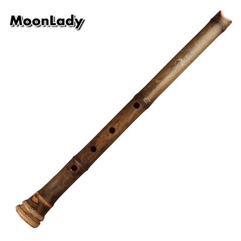 5 Holes Wooden Musical Instruments 1.6 Feet  Bamboo Vertical Flute With Root Woodwind Instrument Not Nan Xiao Not Shakuhachi ► Photo 1/6