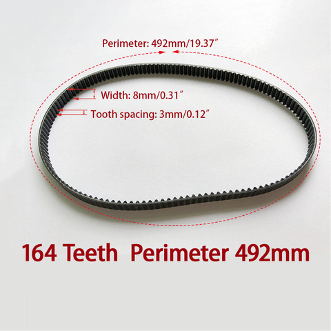 164T Breadmaker Conveyor Belts bread machine belts Bread Maker Parts 164Teeth Perimeter 492mm Kitchen Appliance accessories ► Photo 1/6