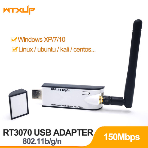 New WIFI USB Adapter RT3070 150Mbps USB 2.0 WiFi Wireless Network Card 802.11b/g/n LAN Adapter With external Antenna ► Photo 1/6