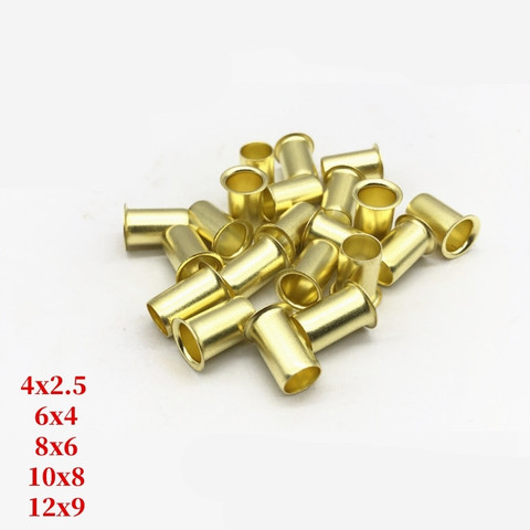 10pc Brass tubing bushing  4 6 8 10 12mm nylon tubing oil core/tubing oil core Oil pipe fittings  Compression Sleeve Fitting ► Photo 1/4