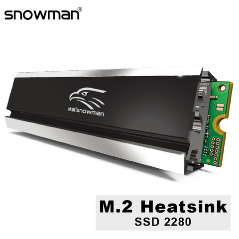 SNOWMAN M.2 SSD Heatsink Cooler 2280 Solid State Hard Disk Radiator M2 NGFF PCI-E NVME Aluminum Double-sided Cooling Thermal Pad ► Photo 1/6