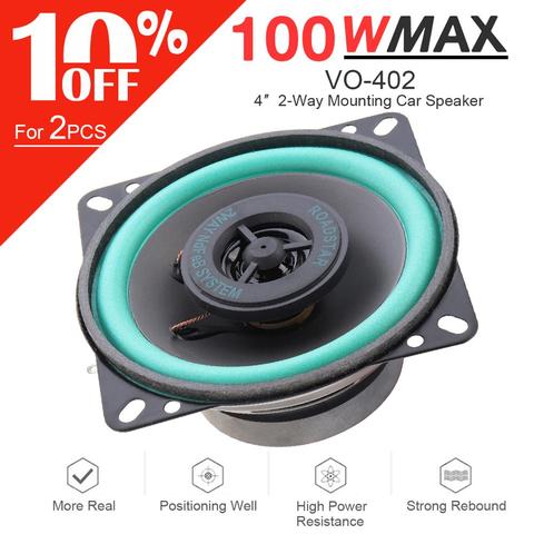 1pcs 4 Inch 100W Car HiFi Coaxial Speaker Vehicle Dashboard Front Door Auto Audio Music Stereo Full Range Frequency for Car Auto ► Photo 1/6