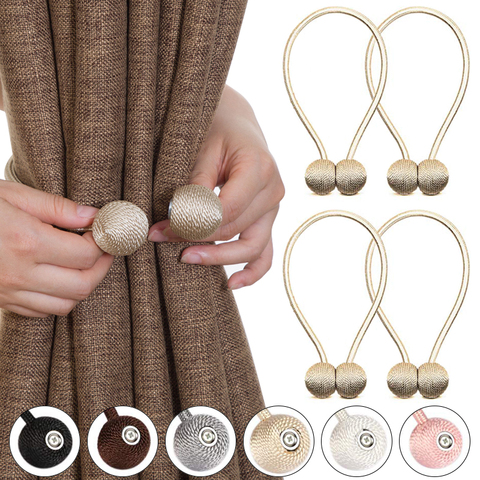 Magnetic Curtain Tieback Headset Style Curtain Holder Holdbacks Buckle Clips Curtain Rod For Home Decor Decoration Accessory ► Photo 1/6