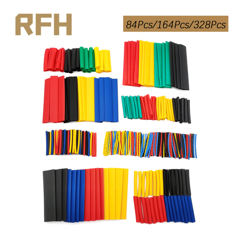 84Pcs 164Pcs 328Pcs  Heat Shrink Tube Kit Shrinking Assorted Polyolefin Insulation Sleeving Heat Shrink Tubing Wire Cable ► Photo 1/4