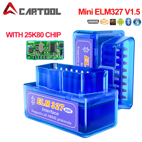Super Mini  ELM327 V1.5 PIC18F25K80 Chip OBD2 Diagnostic Scanner Elm 327 Bluetooth/Wifi V1.5 OBDII Adapter Auto Diagnostic Tool ► Photo 1/6