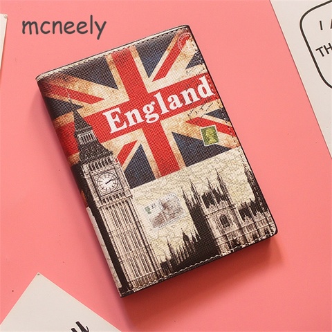 British flag weaving Big Ben Travel Passport Holder Cover Wallet PU ID Card Holders Business Credit Card Holder Case Pouch ► Photo 1/6