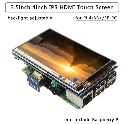 4 inch 3.5 inch Raspberry Pi 4 Touch Screen 800x480 IPS Backlight Adjust LCD Display wih Audio for Raspberry Pi 4B/3B+/3B PC ► Photo 1/6